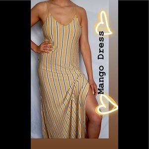 Striped mango dress🥭🌸